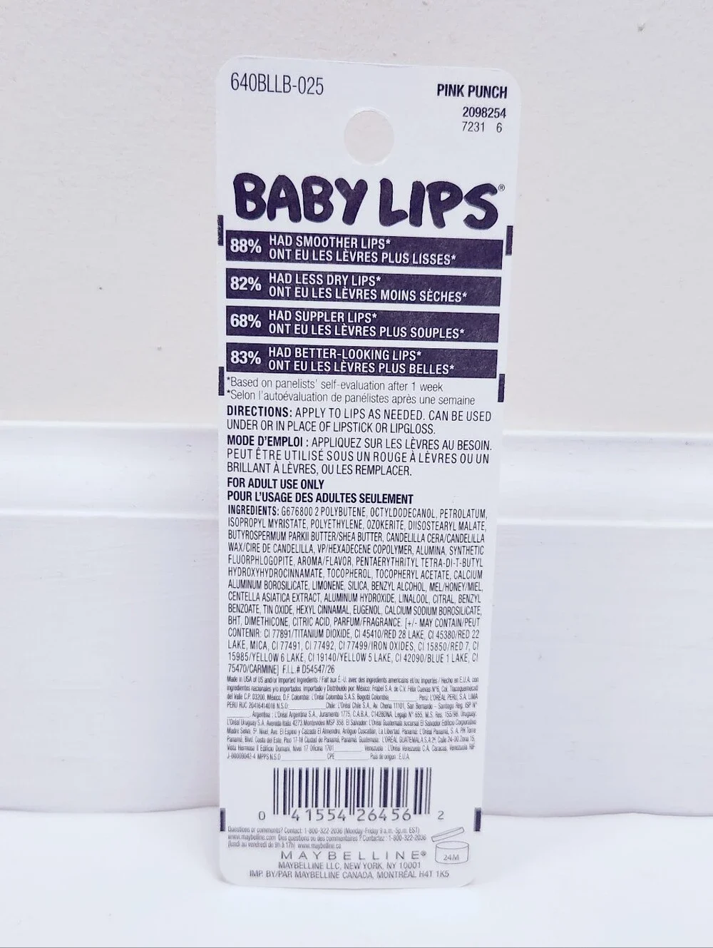 ⭐4/$15 Maybelline Baby Lips Lip Balm Pink Punch